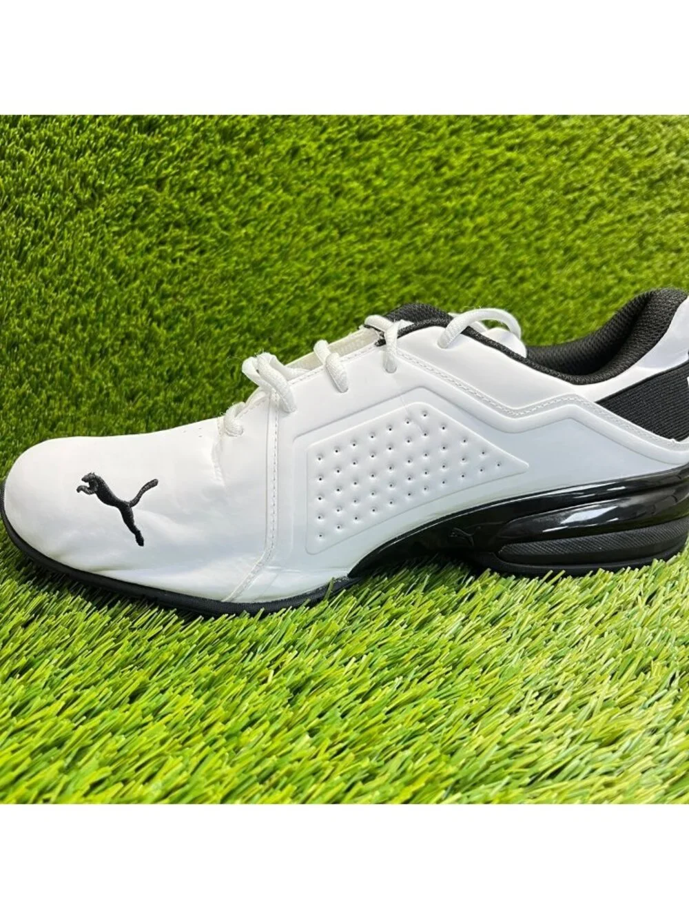 Puma Viz Runner Mens Size 11W White Athletic Running Walking Shoes Sneakers